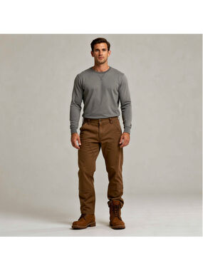 Carhartt Double Knee Work Pants Brown Canvas Relaxed Fit 34x34 Heritage